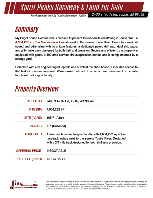 Spirit Peaks Raceway and Land for Sale in Toutle. WA-02